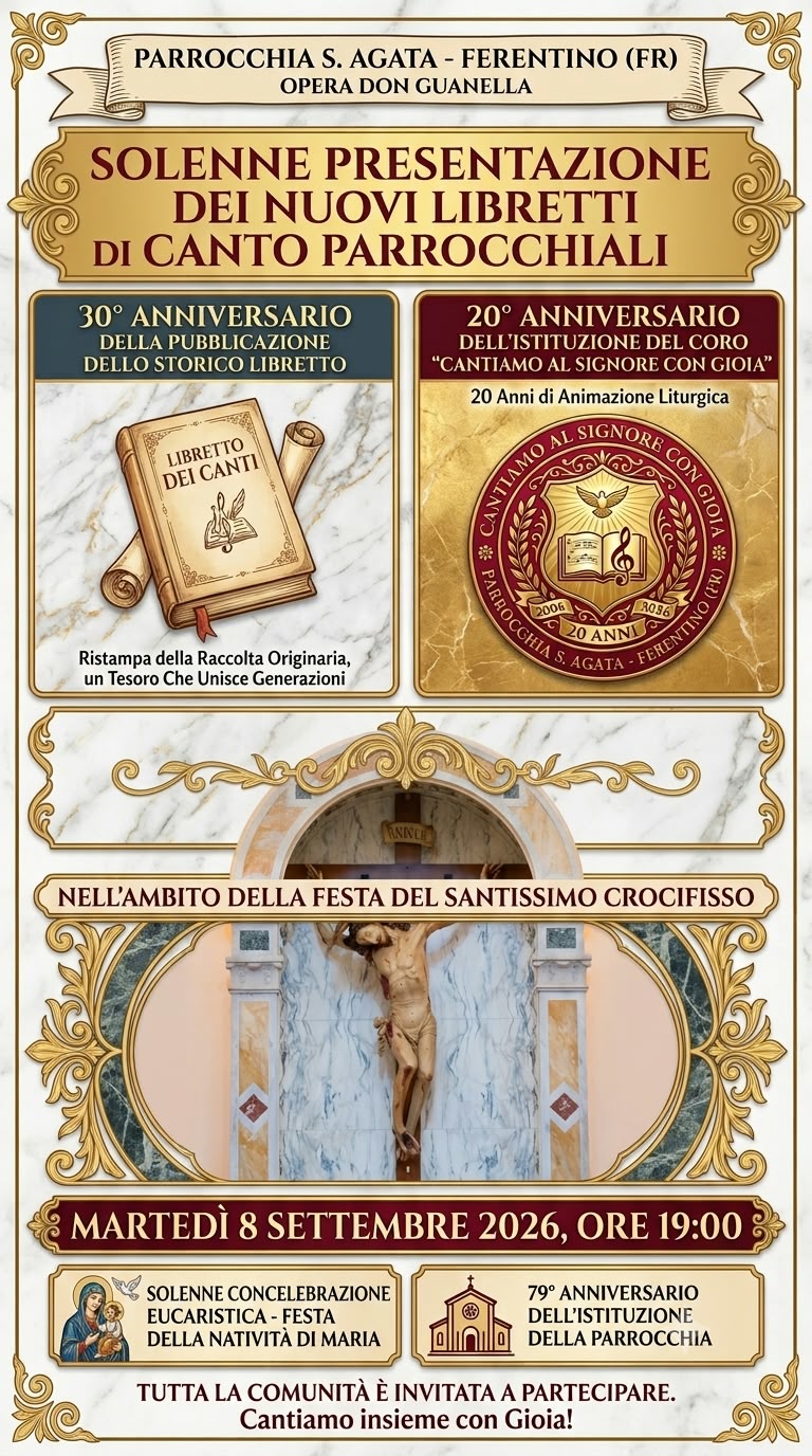 8 settembre 2026 nativity libretti