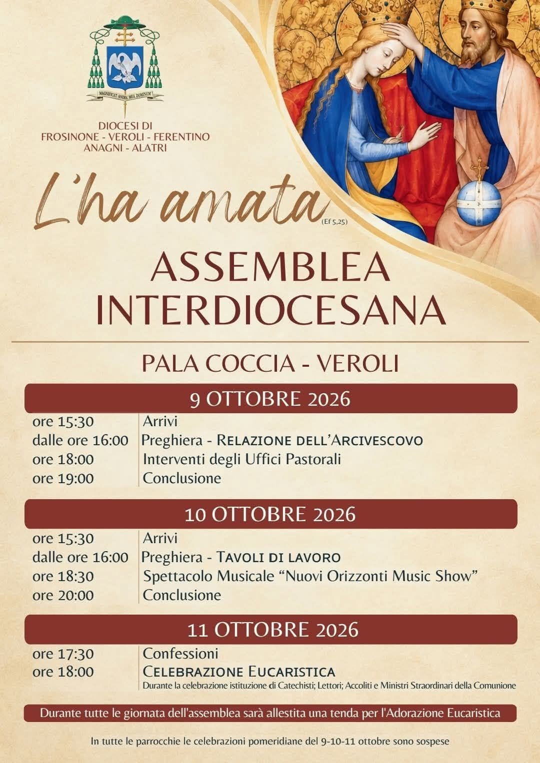 assemblea interdiocesana 9 10 11 ottobre 2026